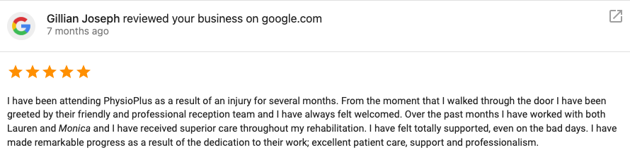 Superior care from Monica and Lauren